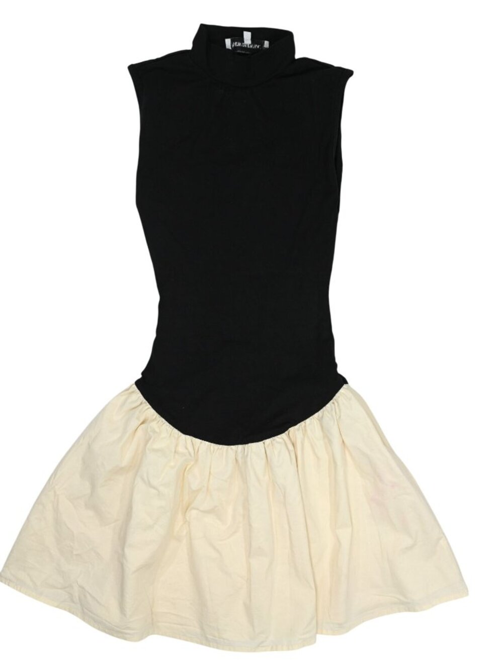 WeWoreWhat Mockneck Dress in Black & Ivory